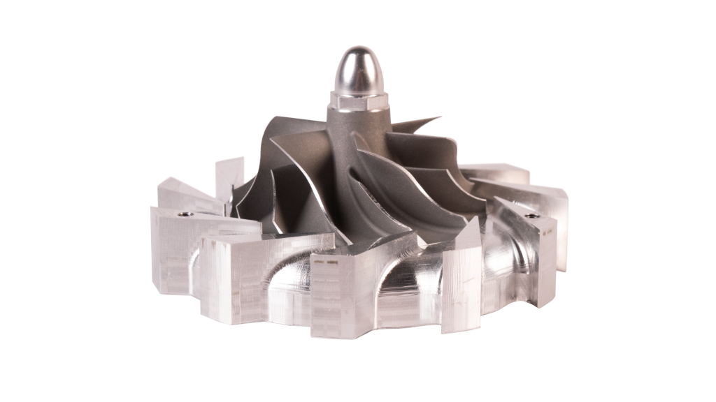 Micro turbo-jet engine impellor with CNC machined diffuser