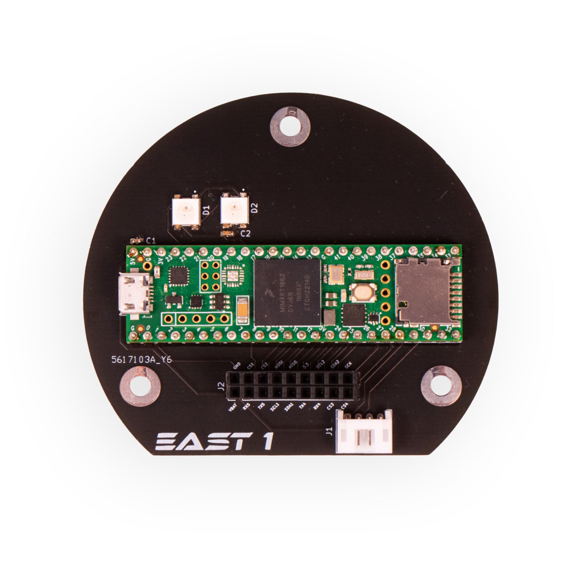 EAST-1 PCB front and back