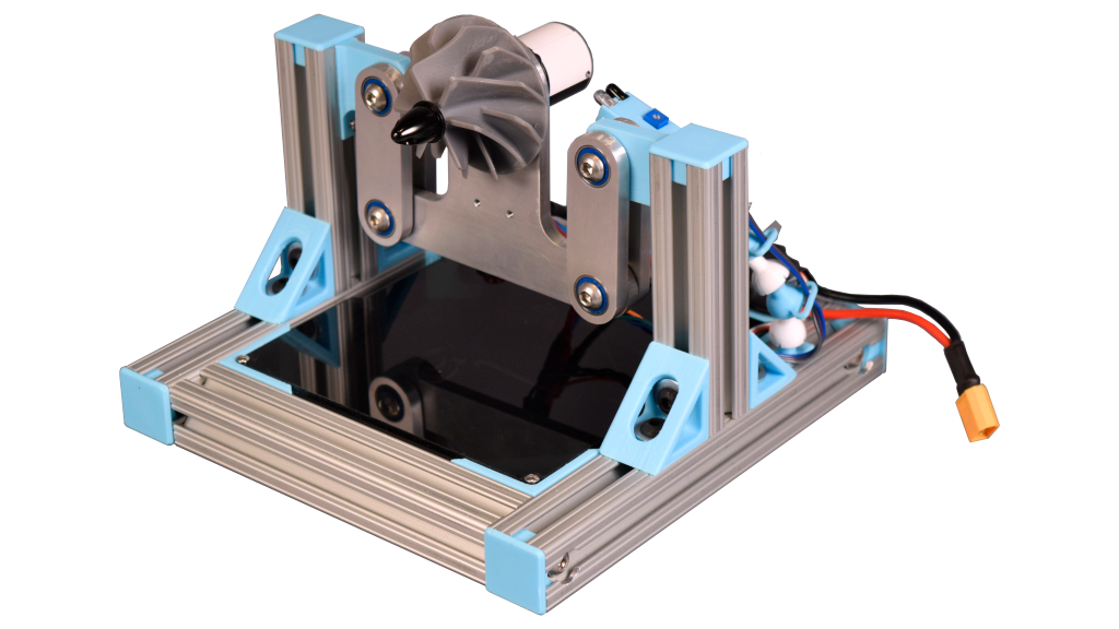 Vibration balancing machine for balancing turbine impellors